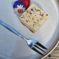 Flower cake (a bit small) at Kula in Rotterdam