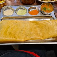 Vegan masala dosa at Aahar Vegetarian Indian Restaurant in West London