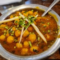 Chana masala at Aahar Vegetarian Indian Restaurant in West London
