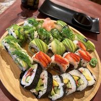 Vegan sushi platter  at Marpha Sushi & Nepali Kitchen in Bruges