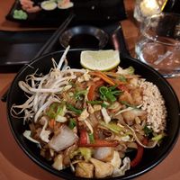 Pad thai at Marpha Sushi & Nepali Kitchen in Bruges