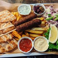 Kofta Kebab platter at Vegan House in Chester