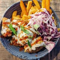 Southern Fried Chick'n and chips at Vegan House in Chester
