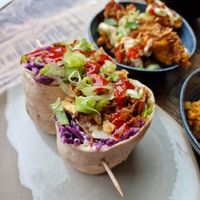 Doner wrap at Vegan House in Chester