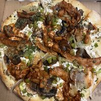 Bbq chicken at Pi Vegan Pizzeria in Seattle