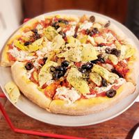 So yummy! Veggie 🍕 at Pi Vegan Pizzeria in Seattle