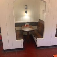 Booth  at Pi Vegan Pizzeria in Seattle