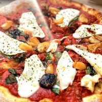 margherita pizza 🍕 at Pi Vegan Pizzeria in Seattle