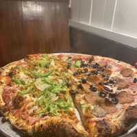 Half and half to order. Yum.  at Pi Vegan Pizzeria in Seattle