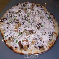 Cheesesteak pizza at Pi Vegan Pizzeria in Seattle