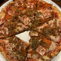 Meat lovers  at Pi Vegan Pizzeria in Seattle