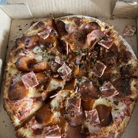 Meat lovers   at Pi Vegan Pizzeria in Seattle