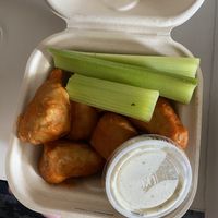 Buffalo wings   at Pi Vegan Pizzeria in Seattle