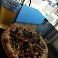 The Garlic Sauce Favorite! And they have beer   at Pi Vegan Pizzeria in Seattle