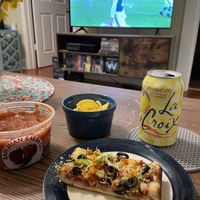 Bills slayed 💙🏈❤️ & my belly is so happy 🍕🥰🤌🤤  at Pi Vegan Pizzeria in Seattle