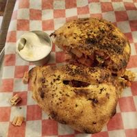 Hawaiian Calzone at Pi Vegan Pizzeria in Seattle