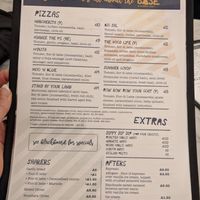 Menu at Base Pizza in Bowness-on-windermere