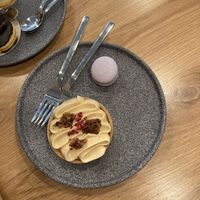 apple and caramel chocolate tartelet  at Share Sweet & Wine Bar in Prague