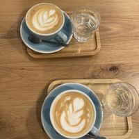 cappuccino with oat milk at Share Sweet & Wine Bar in Prague
