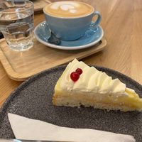 Lemon cake at Share Sweet & Wine Bar in Prague