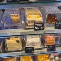 Cake selection at Share Sweet & Wine Bar in Prague