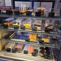 Cake counter at Share Sweet and Espresso Bar in Prague