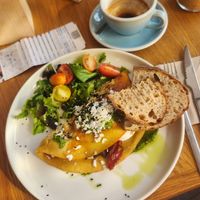 The omelette at Share Sweet & Wine Bar in Prague