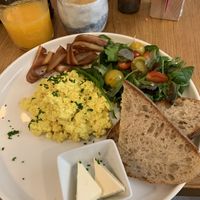 Scrambled tofu plate  at Share Sweet & Wine Bar in Prague