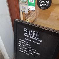HC sticker at Share Sweet & Wine Bar in Prague