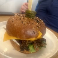 Homemade bun with shredded mushroom   at Share Sweet & Wine Bar in Prague