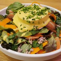Eggs Benedict at Share Sweet & Wine Bar in Prague