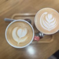 Chai and dirty chai latte   at Share Sweet & Wine Bar in Prague
