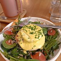 Eggs Benedict at Share Sweet & Wine Bar in Prague