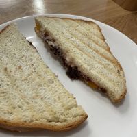 Ham and cheese sandwich, seriously yummy!!!   at Share Sweet & Wine Bar in Prague