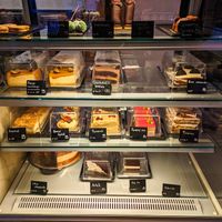 Display case at Share Sweet and Espresso Bar at Share Sweet & Wine Bar in Prague
