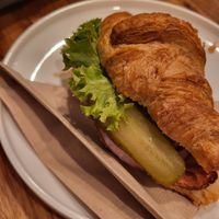 filled croissant i didnt like at Share Sweet and Espresso Bar in Prague
