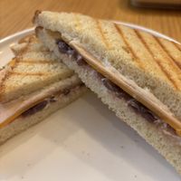 Ham and cheese sandwich   at Share Sweet & Wine Bar in Prague
