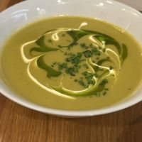Soup of the day (leek!)  at Share Sweet & Wine Bar in Prague
