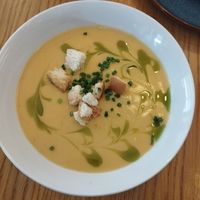Cauliflower soup at Share Sweet & Wine Bar in Prague