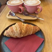 Croissant and hot chocolate   at Share Sweet & Wine Bar in Prague