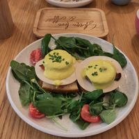 Tofu Benedict at Share Sweet and Espresso Bar in Prague