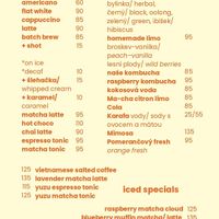 Menu 1 at Share Sweet & Wine Bar in Prague
