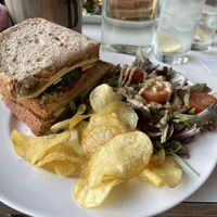 Vegan cheese sandwich (with sundries toms and pesto) 😋  at Ochiltree's Cafe in Melrose