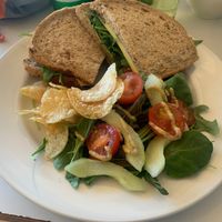 Vegan cheese sandwich at Ochiltree's Cafe in Melrose