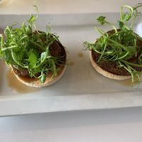 Vegan haggis and avocado toasted muffin   at Ochiltree's Cafe in Melrose