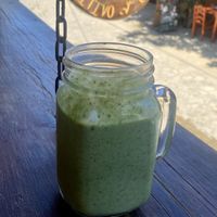 Green smoothie at Panaderia Las Canastas in Mazunte
