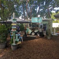 Outside eating area at Seaside Eatery in Key Largo