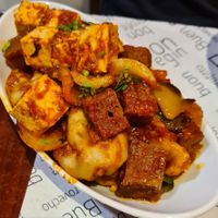 Momo dumplings with tofu and seitan at Vegan Mount in Barcelona