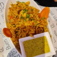 Bryani vegan at Vegan Mount in Barcelona