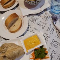 Champignon Soup, MoMo balls at Vegan Mount in Barcelona